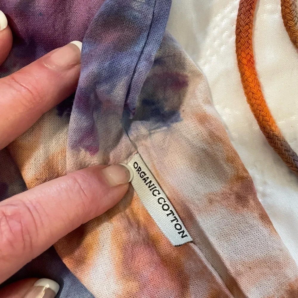 Hand crafted tie dye Drawstring Backpack 100% Cotton